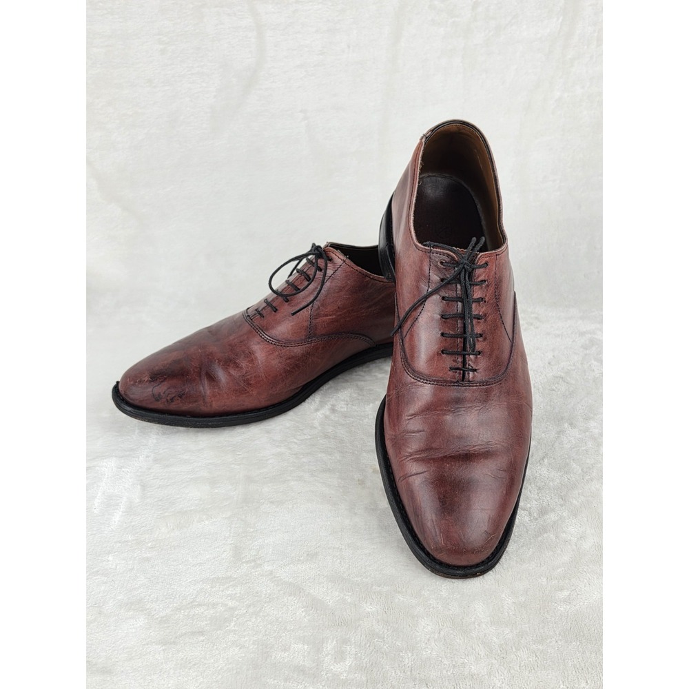 Allen Edmonds Carlyle Plain Toe Oxford Mens 10.5 D Chili Calf Leather Shoes 8836